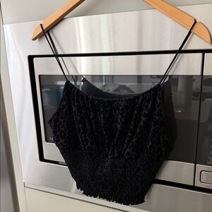 Elegant Black Leopard Print Camisole